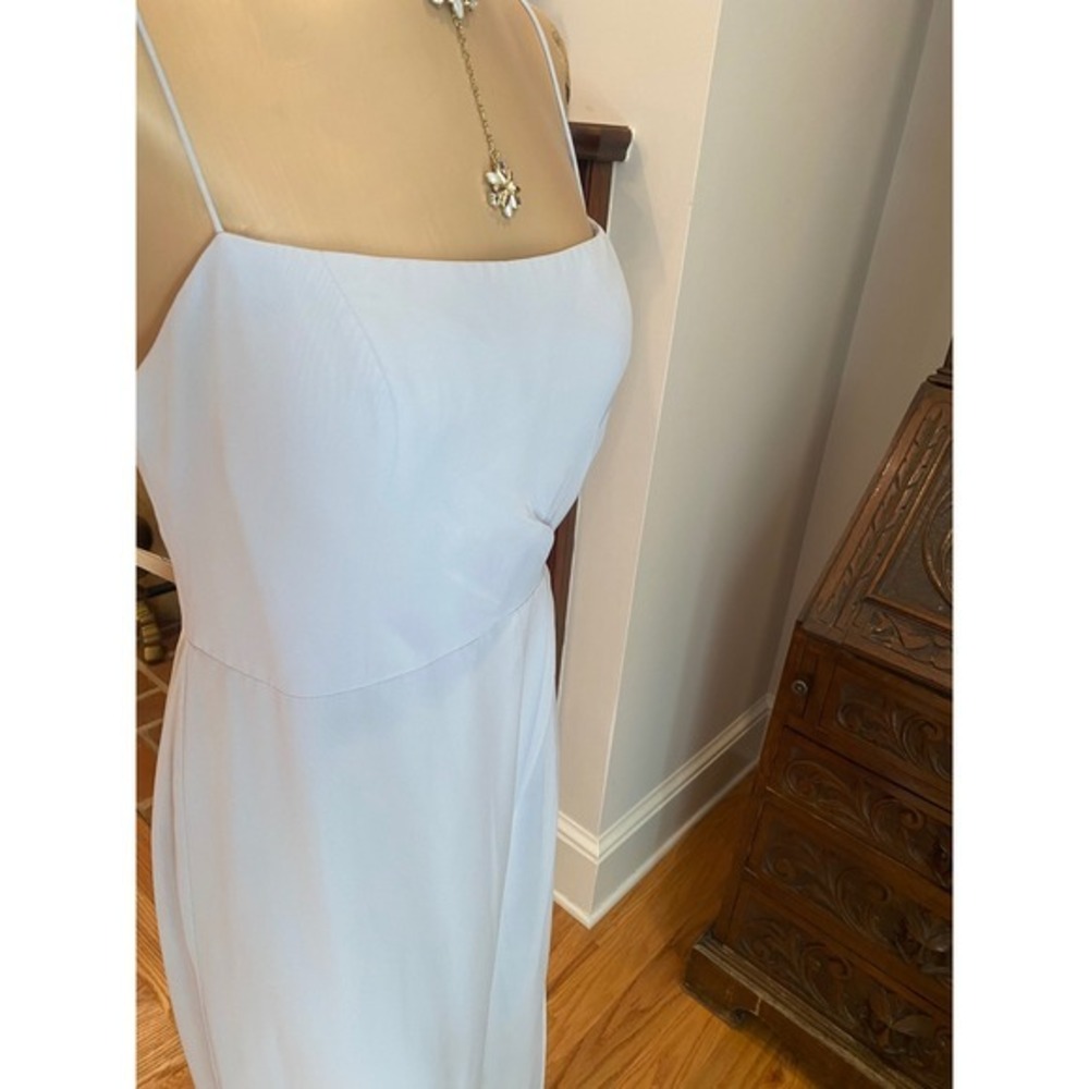 Jenny Yoo Collection Light Blue Square Neck Spaghetti Strap Maxi Gown Dress 10 - Picture 3 of 13